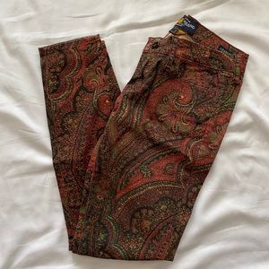 Lucky Brand Skinny Jean Paisley Pattern